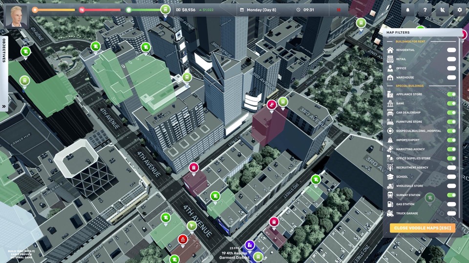 Voogle Maps property view in Big Ambitions
